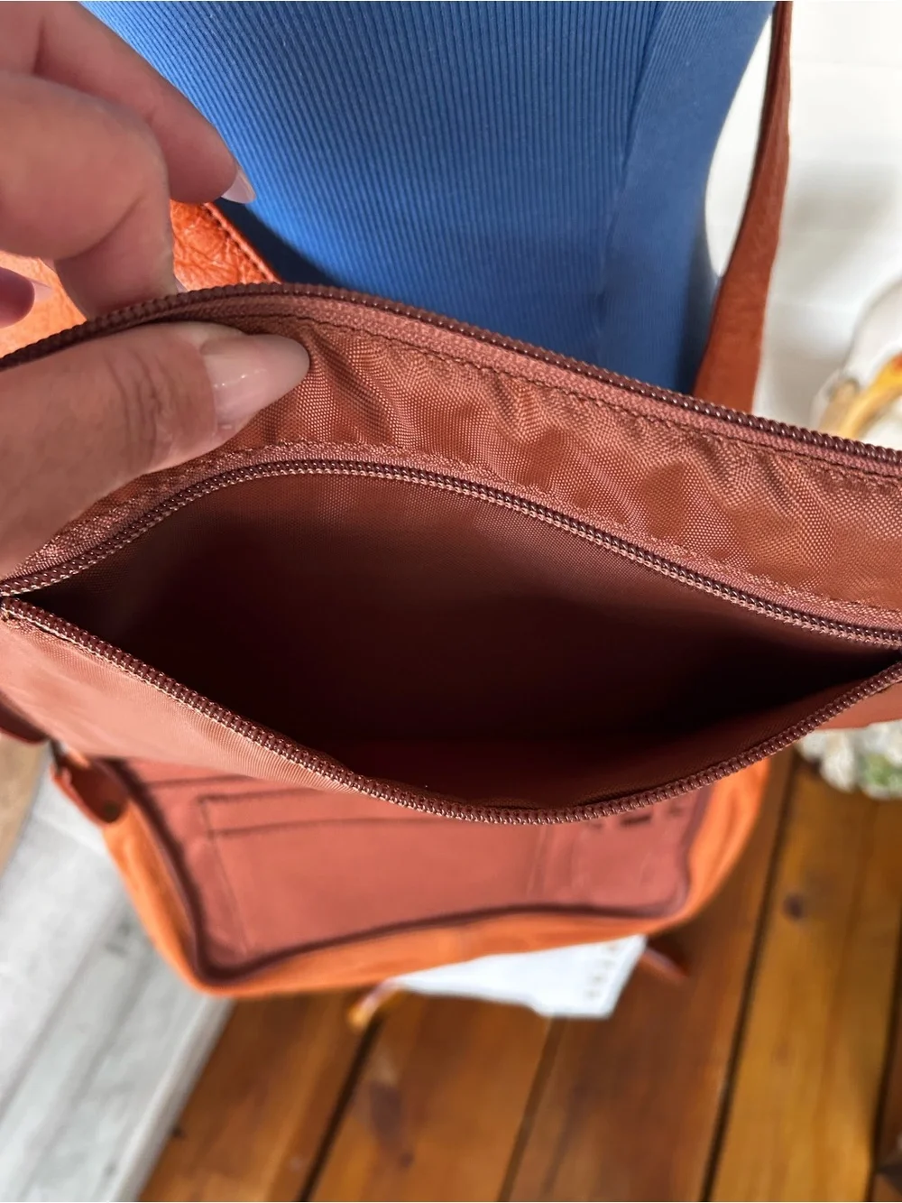 Canyon Outback Genuine Leather Crossbody Messenger Bag Cognac Brown Organizer - Picture 7 of 8